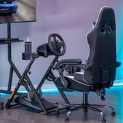 Gtplayer Sim Racing Wheel Stand Simulator Cockpit for Logitech and Thrustmaster with Shifter Mount, BlackOrange