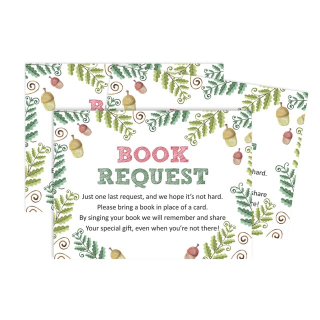 Inkdotpot 30Floral Gender Neutral Baby Shower Book Request Cards Bring A Book Instead Of A Card Baby Shower Invitations Inserts Games