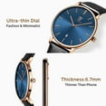 thumbnail image 2 of Watches for Man Ultra-Thin Men’s Quartz Watch with Large Minimalist Dial,Date Window ,Leather strap,Gift for Man Father's Day gift, 2 of 7