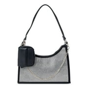 Madden NYC Women's Rhinestone Shoulder Bag with Pouch