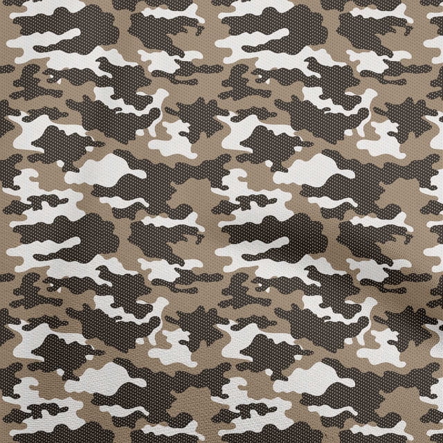 oneOone Rayon Brown Fabric Camouflage Craft Projects Decor Fabric Printed By The Yard 56 Inch Wide