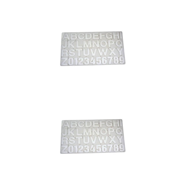 Ounissouiy Moldes de Fondant para fiestas, cocina, 26 letras en inglés, molde en relieve, número DIY, fundición de dulces, troquel para celebración, Transparente 2piezas Ounissouiy CBP440047