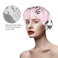 thumbnail image 4 of Kdxio Cute Cats Print Shower Cap for Women,Elastic and Reusable,Double Waterproof Layers Bathing Hat, 4 of 9