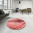 thumbnail image 4 of Ahgly Company Machine Washable Indoor Square Transitional Red Area Rugs, 6' Square, 4 of 7