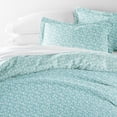 thumbnail image 5 of Duvet Cover Set - Ultra Soft & Breathable - Pale Blue Wheatfield Floral for Queen Size Bedding by Comfort Canopy, 5 of 13