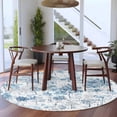 thumbnail image 3 of Round Rugs 7Ft, Blue Botanical Round Area Rug Washable Indoor Throw Carpet, Watercolor Spring Floral Summer Large Non Slip Circle Rug for Dining Room Playroom Home Decor Aesthetic, 3 of 8