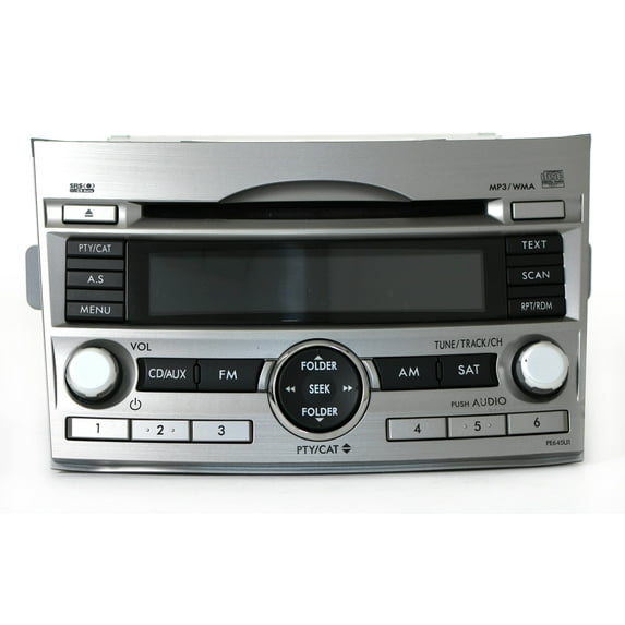 Restored 2010-12 Subaru Legacy OEM AM FM Radio mp3 CD Player 86201AJ64A Face Code PE645U1 (Refurbished)