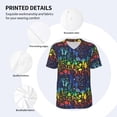 thumbnail image 4 of Daiia Magical Mushrooms and Flowers Mens Baseball Jersey Button Down Shirts Short Sleeve Sports Uniforms-4X-Large, 4 of 9