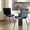 Blue, variant on Dining Chairs Set of 4, Modern Armless Side Chairs Faux Leather Cushion Seat for Home, Kitchen, Living Room, Bedroom, Restaurant. Brown