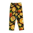 thumbnail image 4 of Sigee Tangerine Print Women's Soft Pajama Pants - Breathable and Comfortable Lounge Sleep Bottoms with Elastic Waistband and Pockets-, 4 of 9
