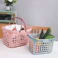 thumbnail image 1 of ELAYARD Plastic Hand Basket Grocery Basket Pink Storage 1Pcs for Store Use, 1 of 8