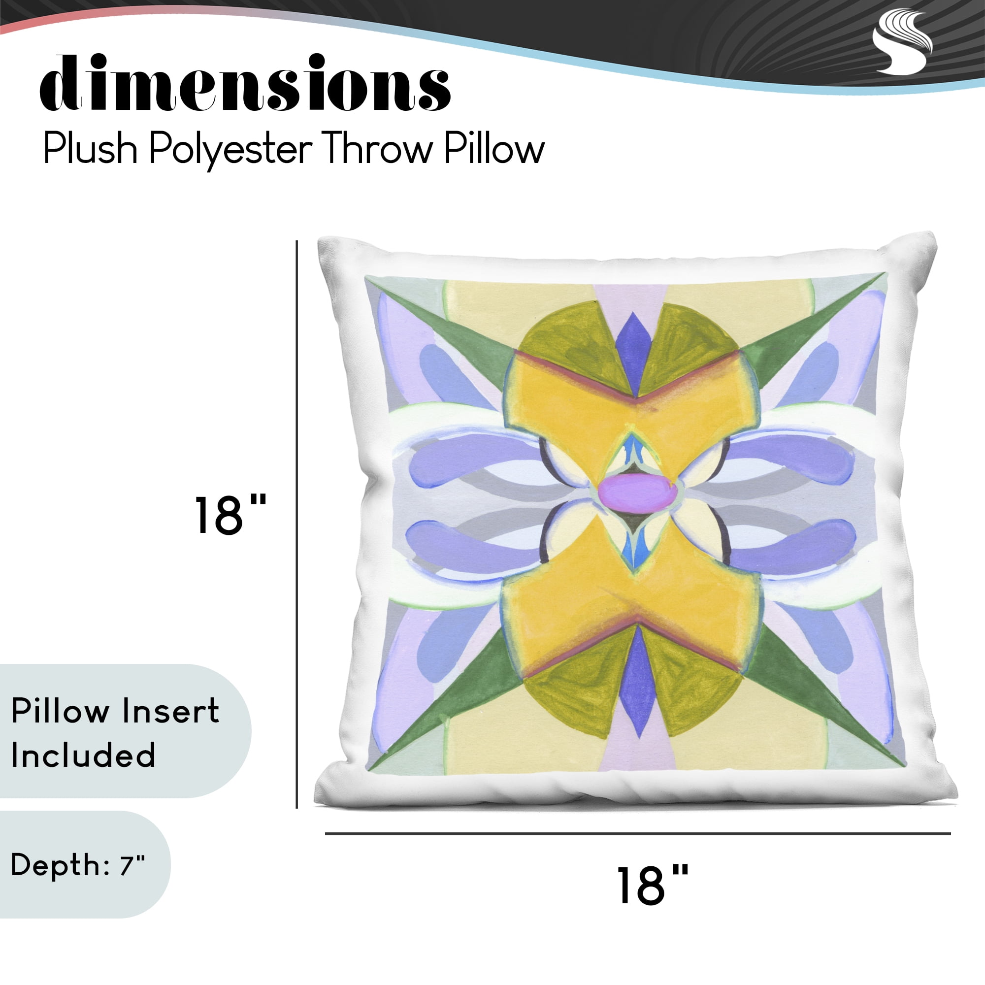 Stupell Industries Revival Kaleidoscope Symmetry Decorative Printed Throw Pillow, design by Melissa Wang