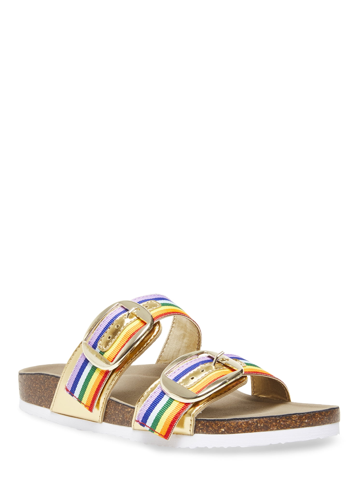 Madden Girl Women's BamBamm Striped Footbed Sandals
