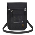 thumbnail image 1 of Bolsa de pasaporte Cartera de cuello de gran capacidad para viajes Deportes Fitness (Negro), 1 of 9