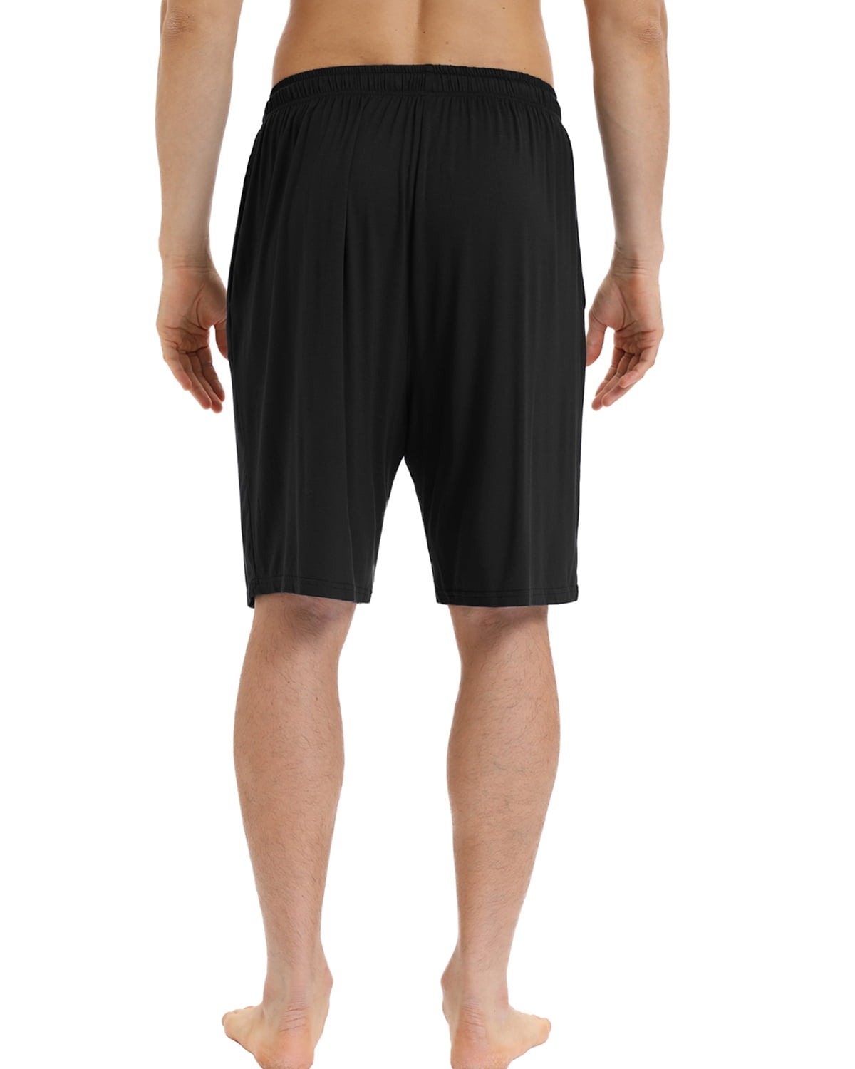Mens Sweat Shorts Above Knee Length Workout Gym Shorts with Side