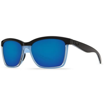 Costa Del Mar Anaa Shiny Black/Crystal/Light Blue Sunglasses
