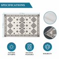 thumbnail image 6 of Boho Geometric Placemats Set of 6, Simple Farmhouse Nation Abstract Motifs Placemats for Dining Table, Place Mats for Kitchen Tabletop, Waterproof Wipeable Dining Table Mats Set, 6 of 9