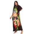 thumbnail image 6 of Oussum Dark Brown Tribal Plus Size Polyester Long Kaftan Dresses for Women, 6 of 8