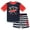 Red / black / white, jack skellington, variant on Disney Mickey Mouse Infant Baby Boys Rash Guard and Swim Trunks Outfit Set Infant to Toddler