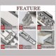 thumbnail image 3 of 2pcs 20cm Drawer Slider Runner Close Slides Ball Bearing Rail Cabinet Hardware--, 3 of 3