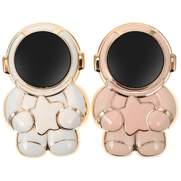 2 soportes plegables para teléfono con diseño de astronauta.
