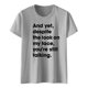 thumbnail image 4 of Camiseta con estampado sarcástico para mujer - Camiseta informal de manga corta con frases divertidas, 4 of 5