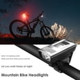 thumbnail image 3 of Luz delantera de bicicleta Linterna de faro de bicicleta de 4 modos recargable por USB (plata), 3 of 5