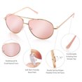thumbnail image 5 of LotFancy Kids Non-Polarized Aviator Sunglass, Metal Pink, 5 of 8