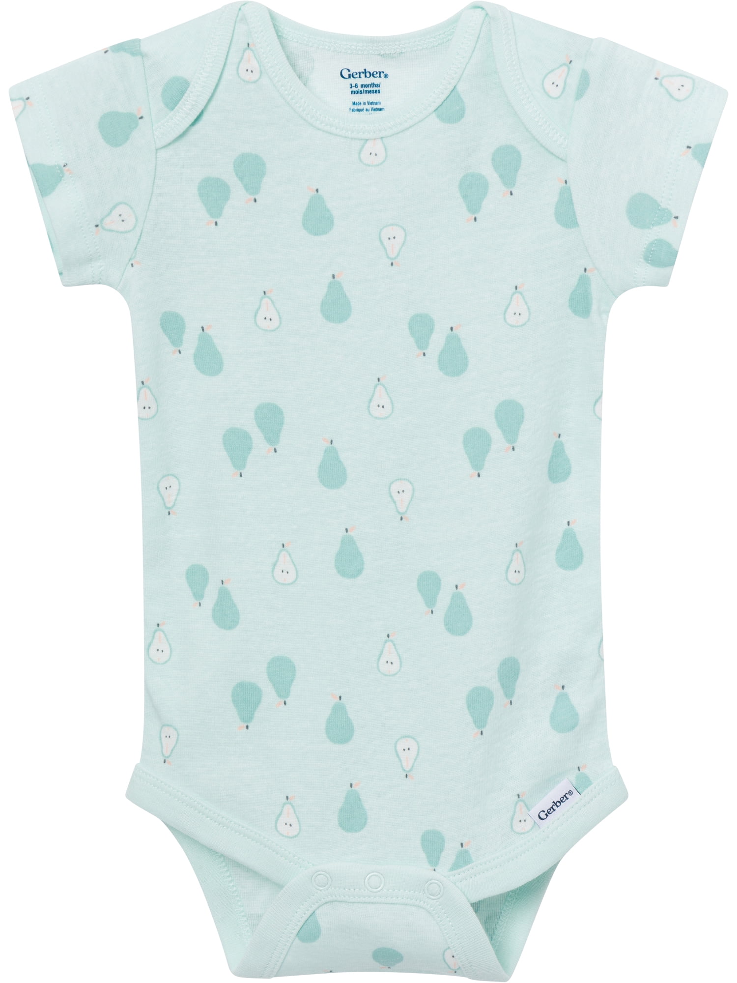 Gerber Baby Neutral Short Sleeve Onesies, 8-Pack, Sizes 0/3 Newborn - 12 Months