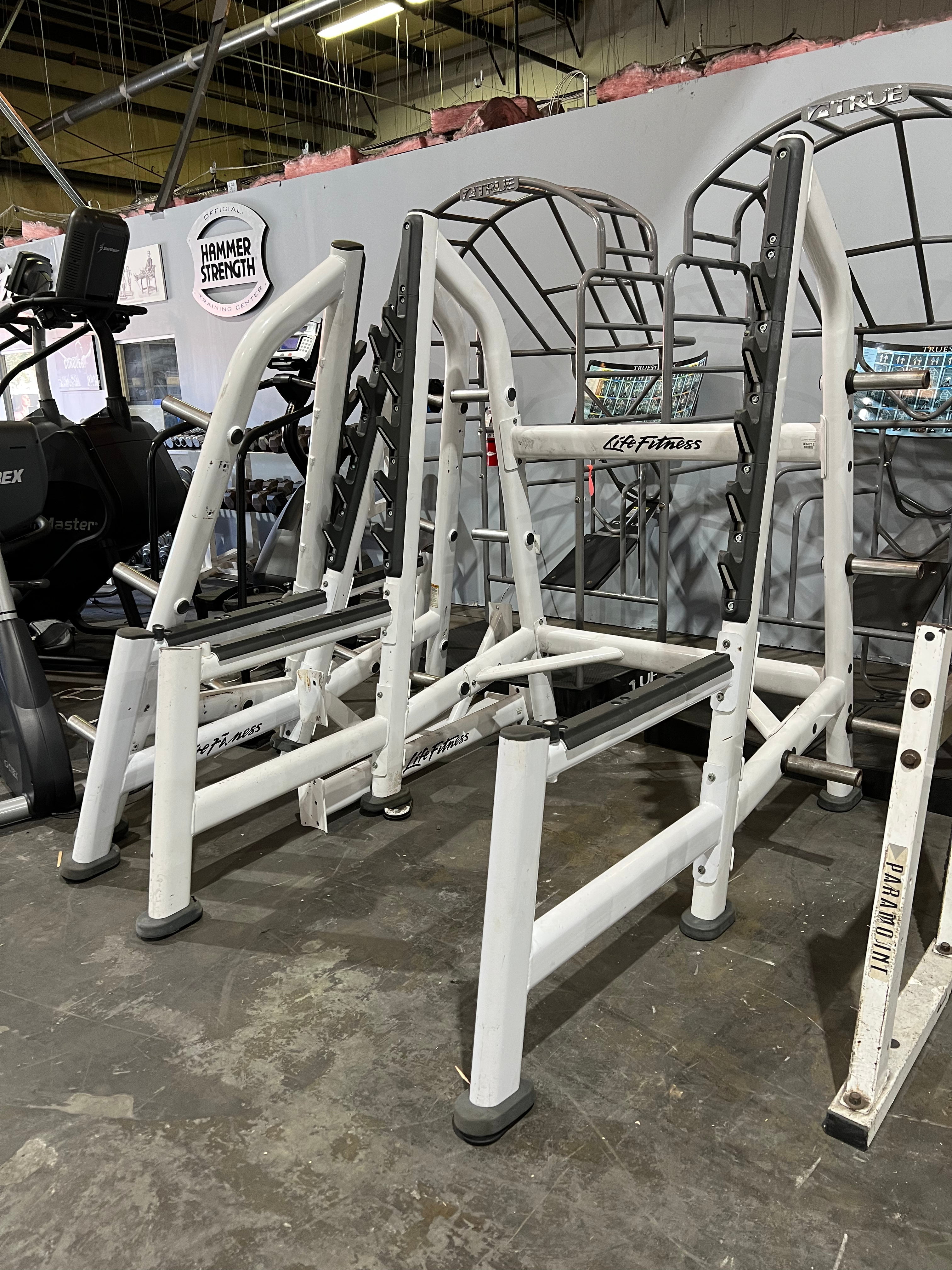 Life Fitness Signature Series Olympic Squat Rack Used