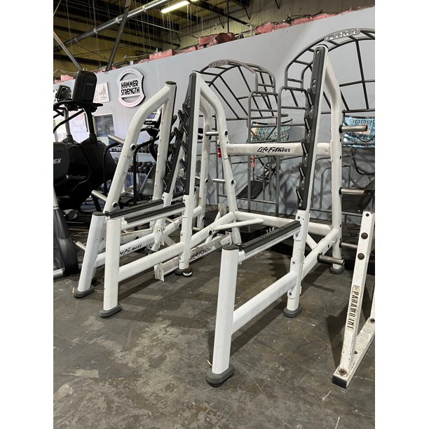 Life Fitness Signature Series Olympic Squat Rack Used