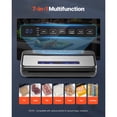 thumbnail image 3 of KFFKFF Vacuum Sealer Machine, 80Kpa 120W Powerful Compact Food Sealer, 7-in-1 Multi-Functional Food Vacuum Sealer, Automatic Air Sealing System with Built-in Cutter with 10 Vacuum Bags & 1 Bag Roll, 3 of 9