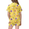thumbnail image 5 of Pjs For Girls 10 12 Short Sleeves Easter Easter Bunny Print and Egg Bilby Silk Pajamas Set #Z30 Yellow 8-9 Years, 5 of 6