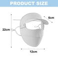 thumbnail image 2 of 1pcs Summer Sunscreen Mask Women's detachable brim Riding through original yarn ice Silk Mask - grey, 2 of 5