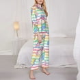 thumbnail image 3 of Fotbe Cute Unicorn Pattern Long Sleeve Pajama Set for Women,Sleepwear Set,2-piece Loungewear Set,Soft PJs Comfy Nightwear with Pockets -X-Large, 3 of 7