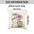 thumbnail image 6 of Unique Bargains Happy Easter Rabbit Throw Pillow Covers Set of 2 Flower Pattern 4, 6 of 6