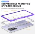 thumbnail image 6 of Case for Samsung Galaxy S22 Ultra, Slim Thin Soft TPU Bumper & Hard PC Transparent Back Shockproof Scratch Resistant Protective Phone Case for Samsung Galaxy S22 Ultra (Purple), 6 of 15