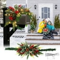 thumbnail image 2 of KOYPTL Christmas Mailbox Swag-31.5in,Decoration Artificial Wreath for Wall Statue Front Door Decoration,Christmas Garland Gifts Decor with Pine Red Fruit Ornament for Window Holiday Christmas Hanging, 2 of 7
