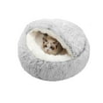thumbnail image 1 of Cama relajante para gatos, nido de rosquilla, cojín de peluche suave y cálido para perros y gatos con base antideslizante de acogedora para mascotas pequeñas y medianas que duermen en interiores., 1 of 5