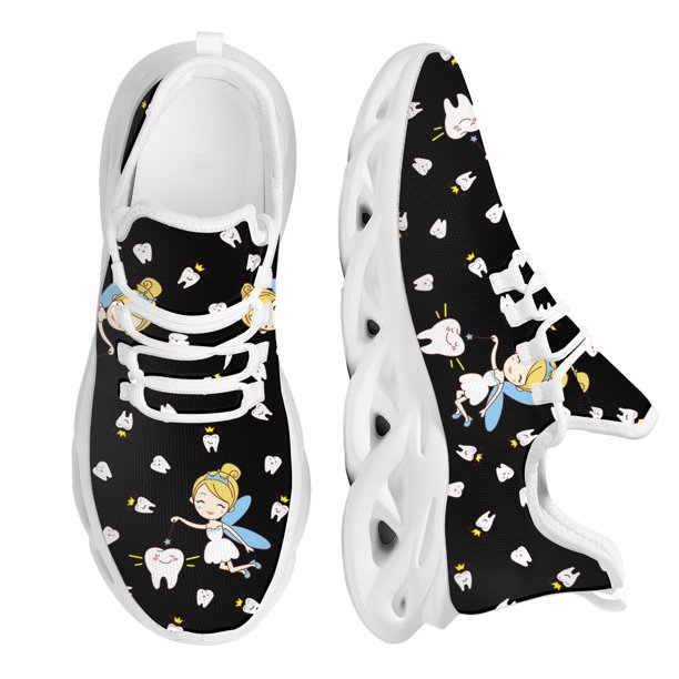 Zapatillas de plataforma ligeras y antideslizantes para mujer, con diseño de hada de los dientes rosa, nuevas y bonitas, para caminar y exteriores