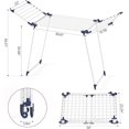 thumbnail image 4 of Clothes Airer, Collapsible Clothes Drying Rack, Foldable Gullwing Laundry Rack Indoor, Drying Rack, Clothing Rack Indoor Foldable for Towels, Linens, 175 X 60 X 105cm, White, 4 of 5