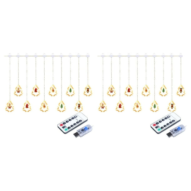 2 Guirnaldas de Luces Colgantes para Decoración de Fiestas y Patio USB