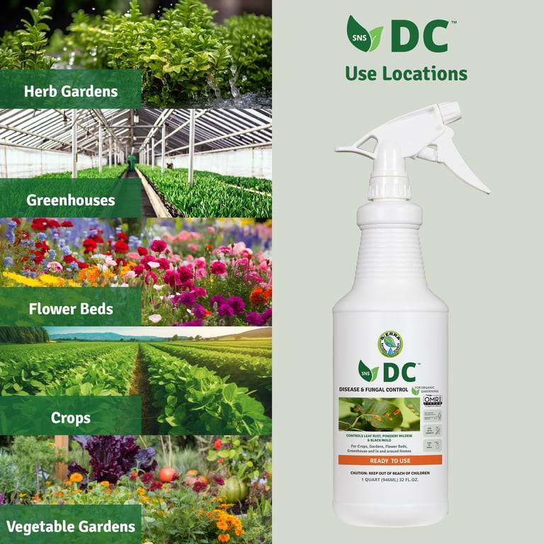 SNS DC Disease and Fungai Control RTU - Organic Control of Plant Diseases  and Fungi - 32 fl oz Spray Bottle by SNS