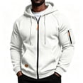 thumbnail image 2 of IAJDKMEK Men's Multi-Pocket Zip Up Hoodie - Lightweight Jacket for Sports, also Works as a Cozy Sweatshirt for Everyday Wear, Travel Friendly, 2 of 9