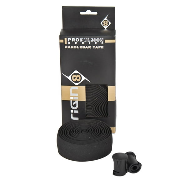 Origin8 Cork Bicycle Handlebar Tape w/ Plugs BLACK Road Touring Fixed Gear Bike