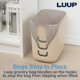 thumbnail image 4 of Bote de basura Stori Luup de plástico, 9,5 L, 2,5 galones, color beige, 4 of 9