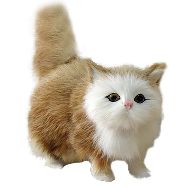 TIELUTT Jouet Animal Mignon Jouet pour Enfants Décoration Réaliste et Vivante Peluche Jouet Interactif pour Animal de Compagnie
