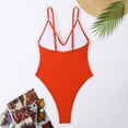 thumbnail image 6 of Womens Sexy One-Piece Swimsuits Spaghetti Strap Deep V-Neck Monokini High Cut Bathing Suit, 6 of 6