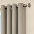 thumbnail image 3 of Eclipse Dane Grommet Blackout Energy-Efficient Single Curtain Panel, Beige, 52x84, 3 of 4