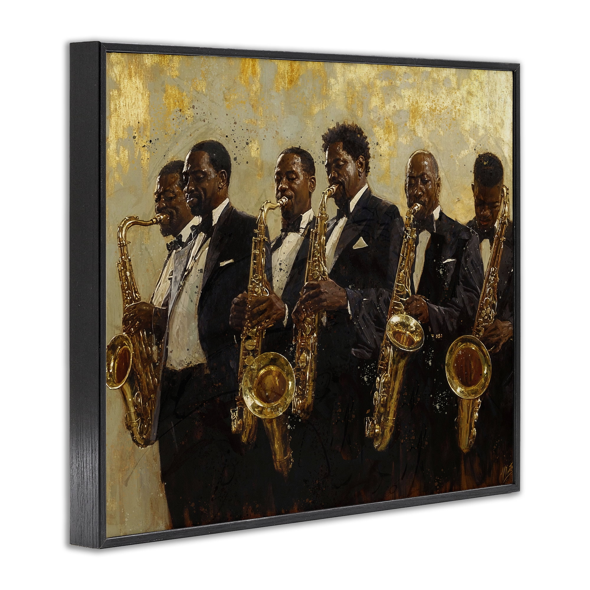 Golden Era Ensemble Black Framed Giclee Art, design by Marta Wiley
